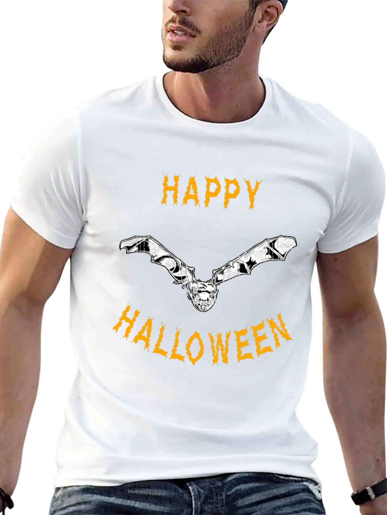 Happy Halloween Bat Graphic Tee