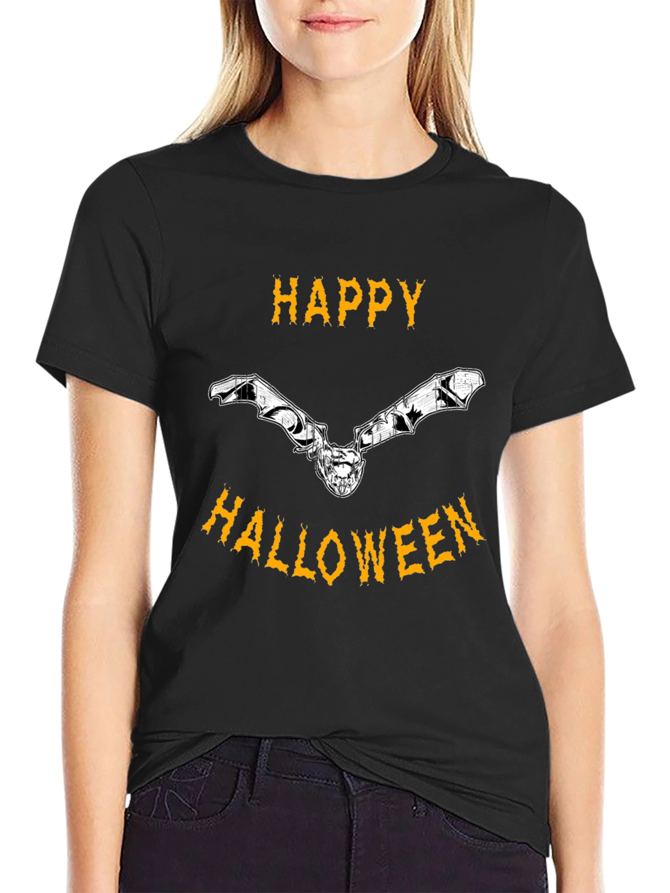 Happy Halloween Bat Graphic Tee