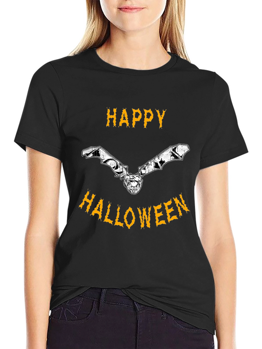 Happy Halloween Bat Graphic Tee