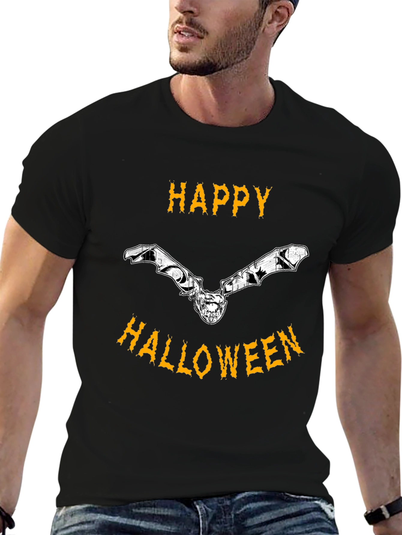 Happy Halloween Bat Graphic Tee