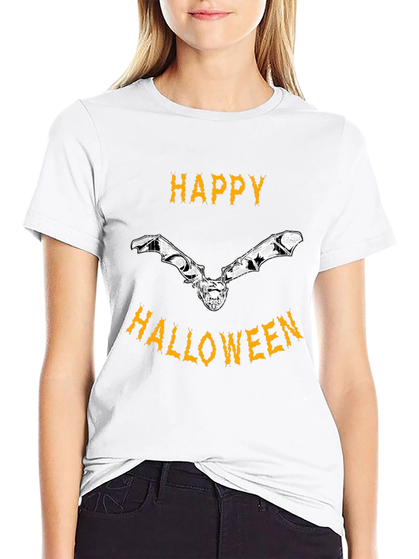 Happy Halloween Bat Graphic Tee