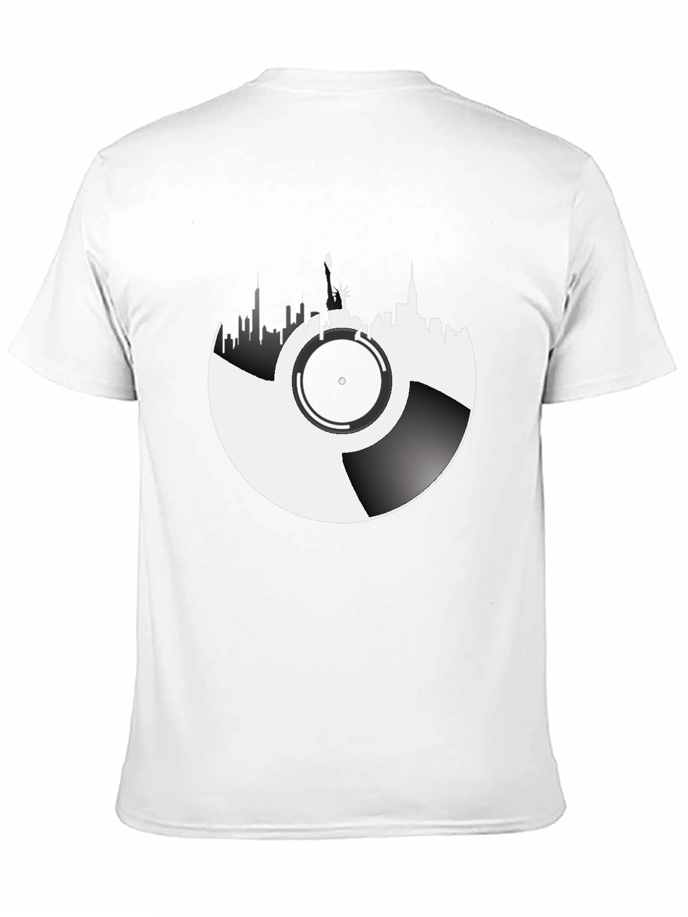 NYC Skyline Vinyl Record Graphic Tee