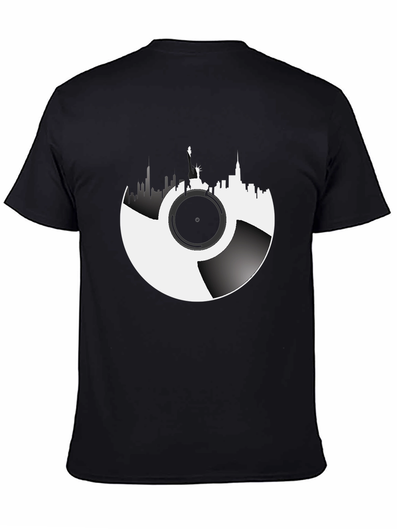 NYC Skyline Vinyl Record Graphic Tee