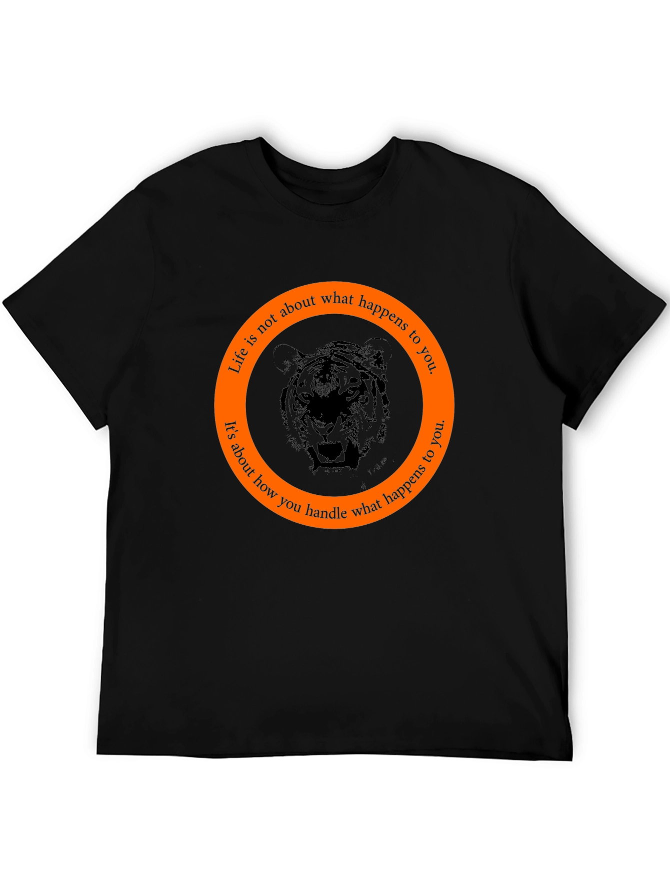 Tiger Graphic Tee - Life Quote T-Shirt