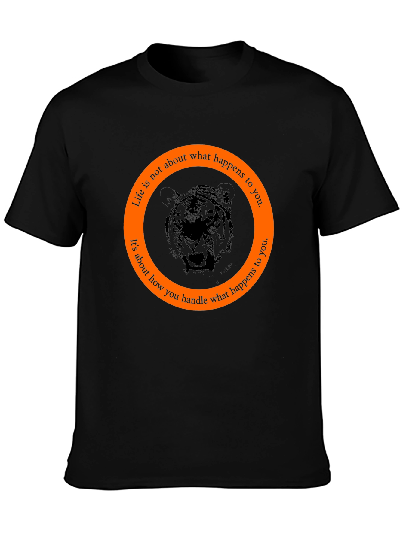 Tiger Graphic Tee - Life Quote T-Shirt