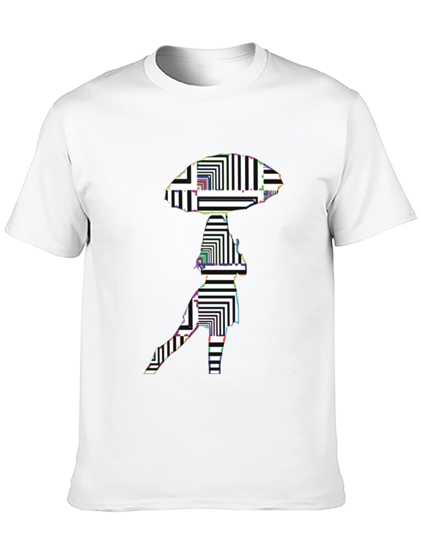 Abstract Alien Graphic Black T-Shirt
