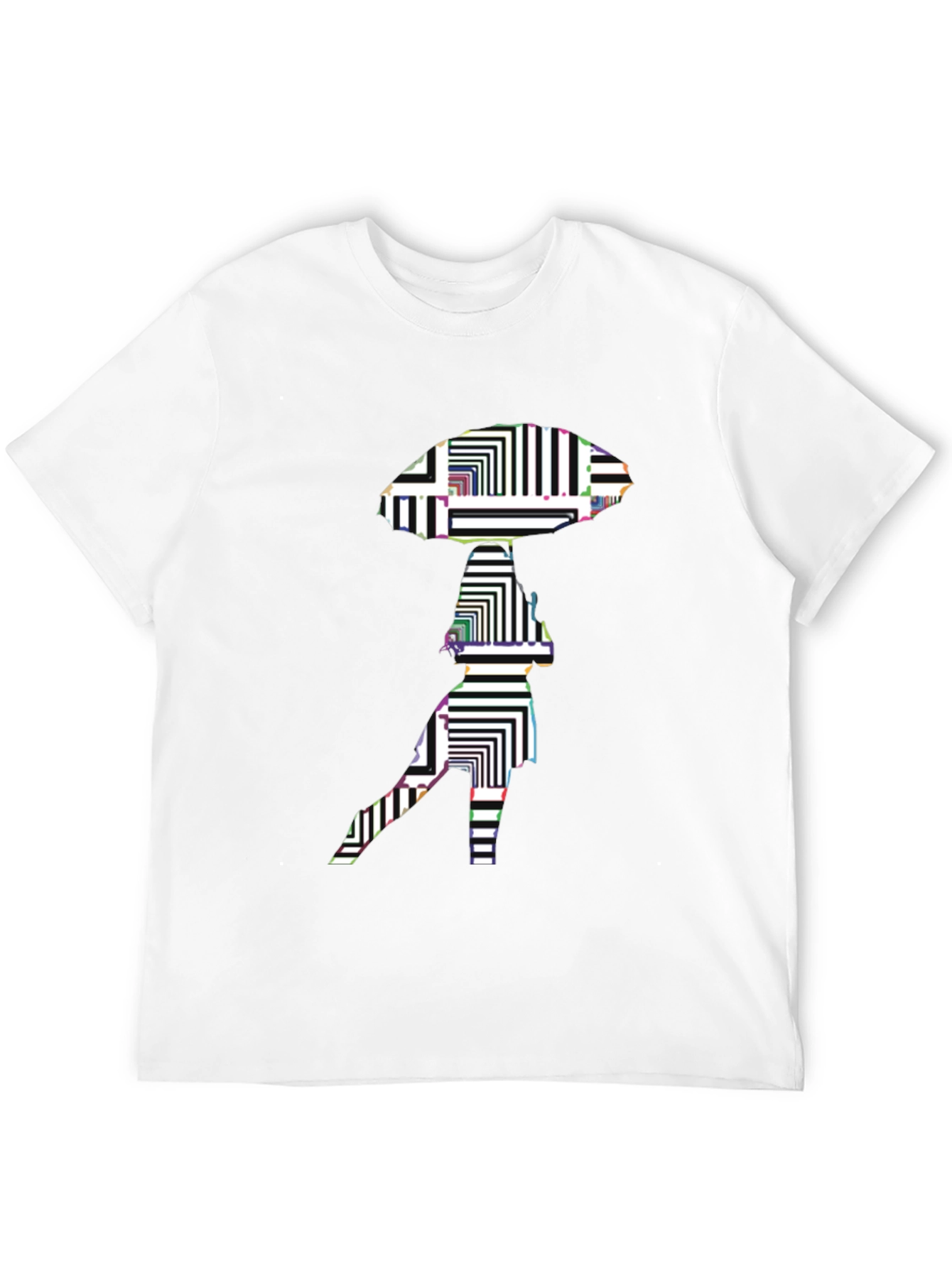 Abstract Alien Graphic Black T-Shirt