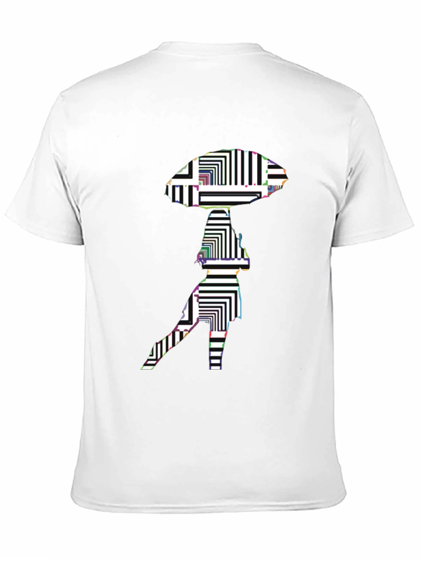 Abstract Alien Graphic Black T-Shirt