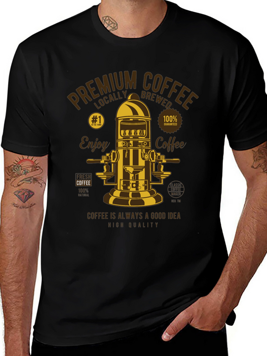 Premium Coffee Graphic Tee - Locally Brewed Style