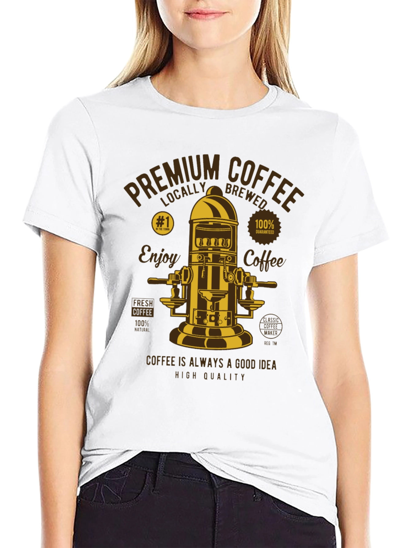 Premium Coffee Graphic Tee - Locally Brewed Style