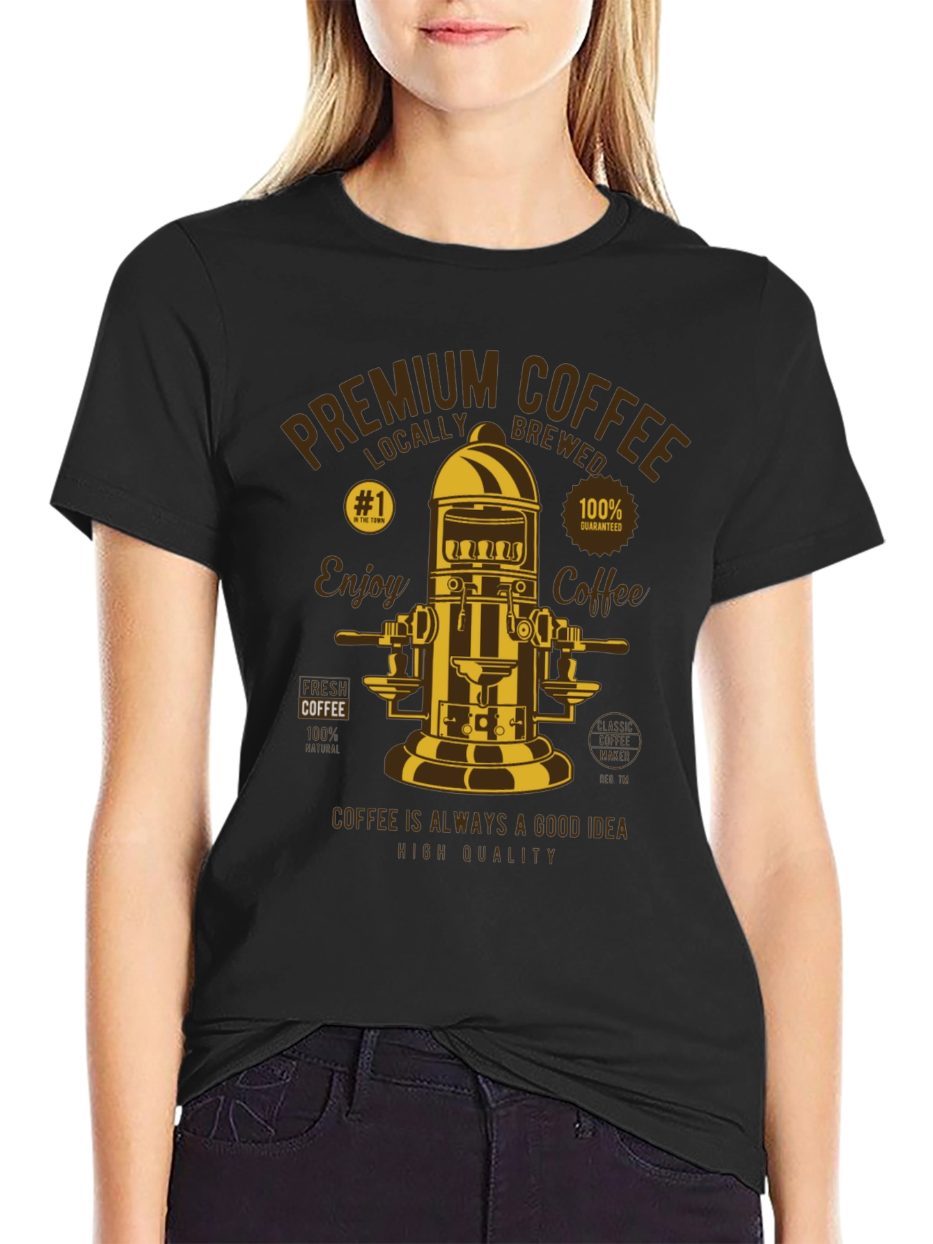 Premium Coffee Graphic Tee - Locally Brewed Style