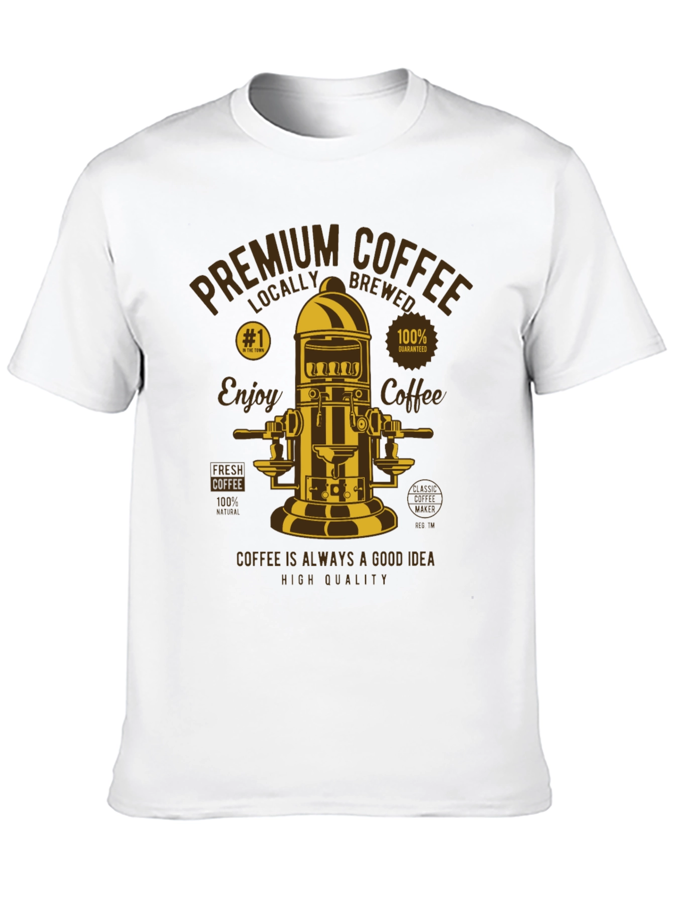 Premium Coffee Graphic Tee - Locally Brewed Style
