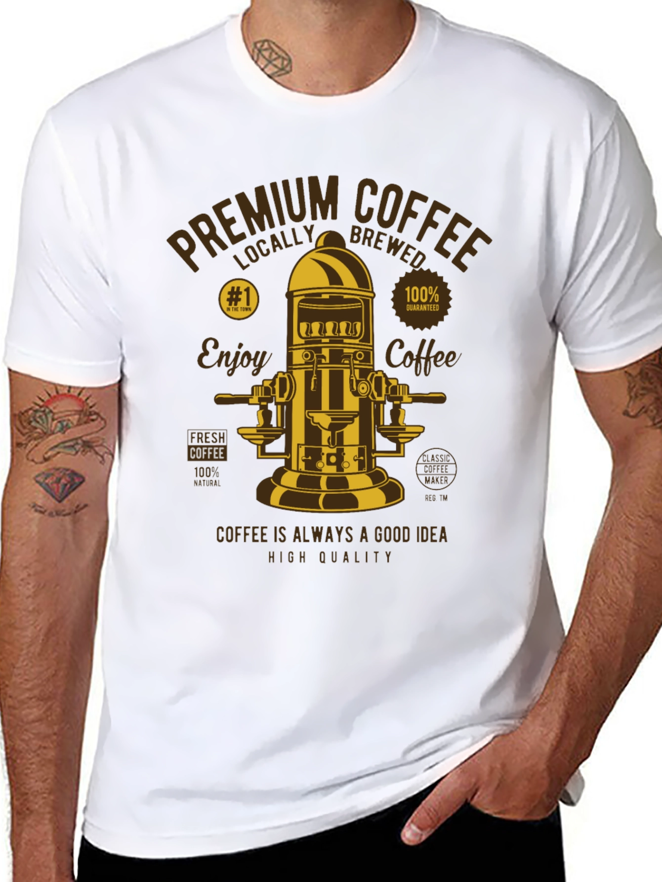 Premium Coffee Graphic Tee - Locally Brewed Style