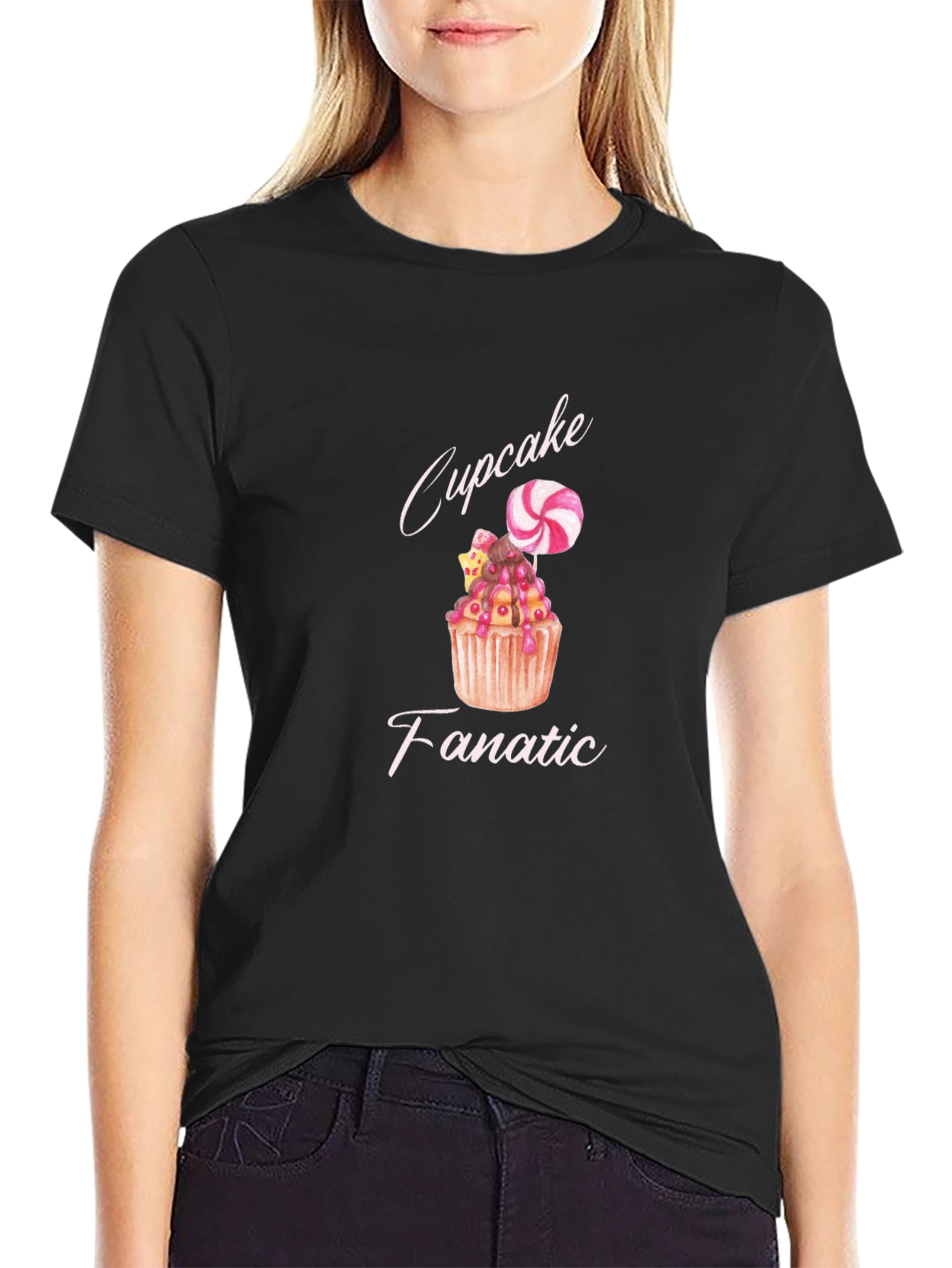 Cupcake Fanatic Black T-Shirt