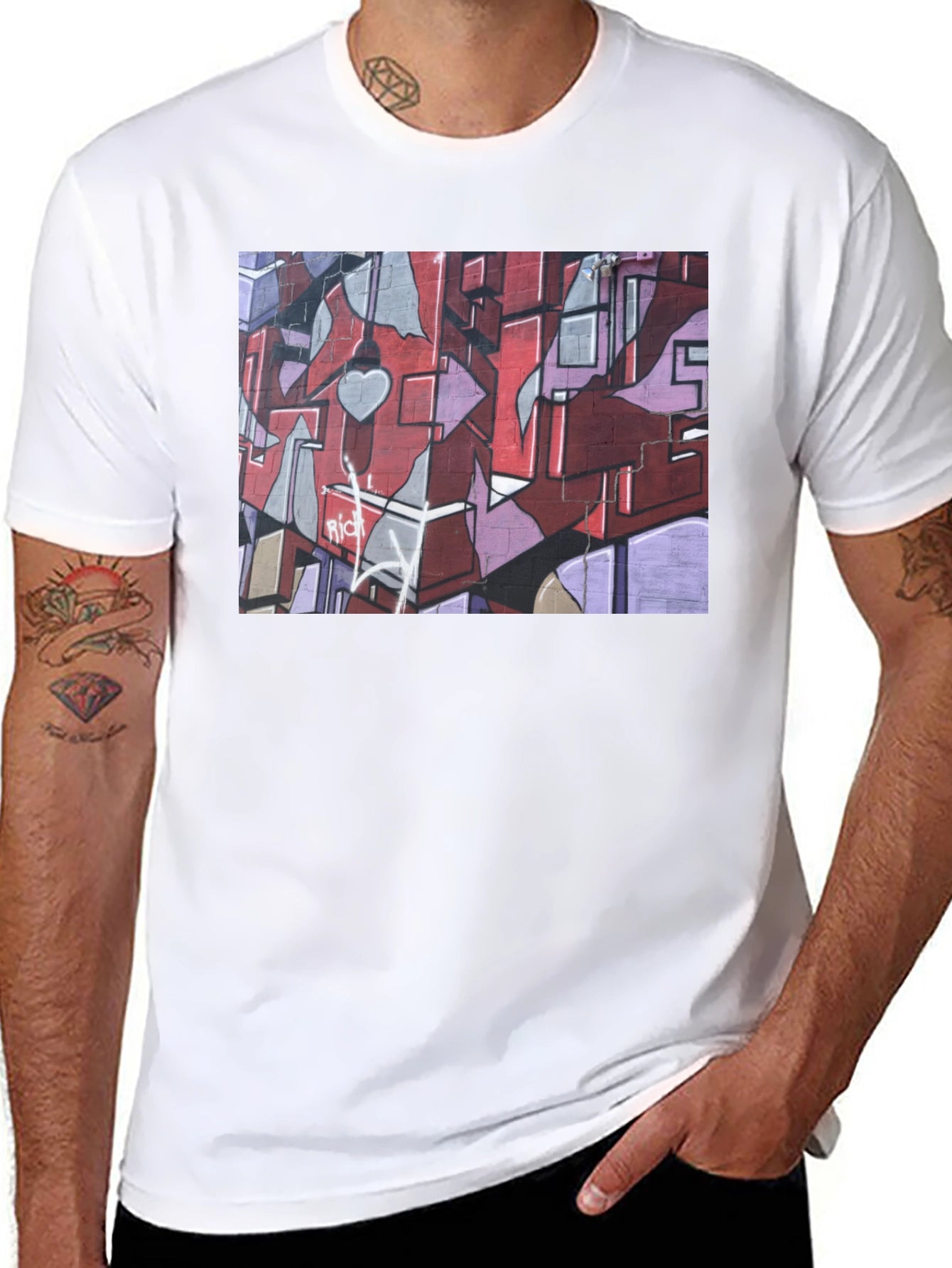 Graffiti Art Tee - Urban Style Black T-Shirt