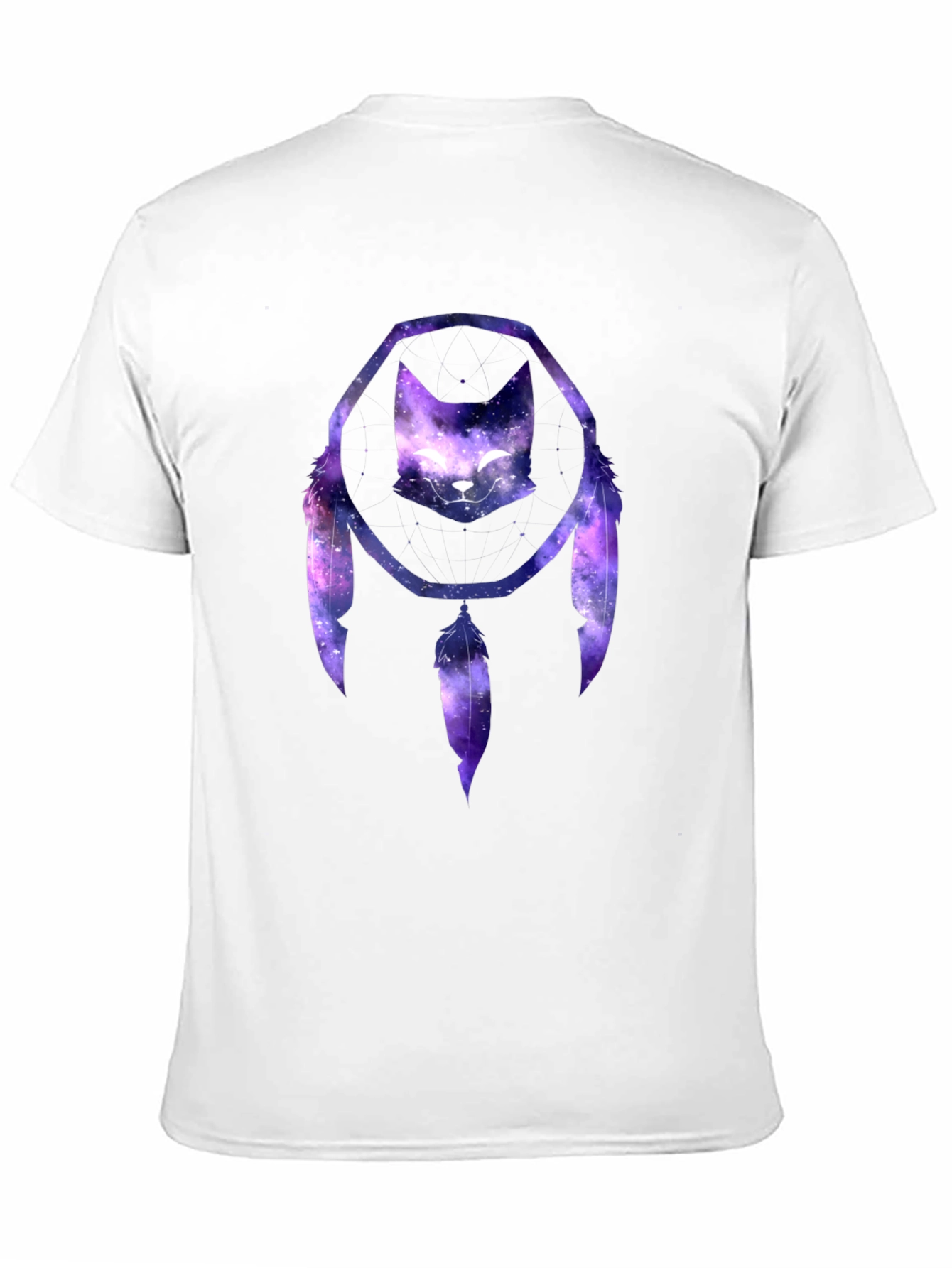 Cosmic Cat Dreamcatcher Black T-Shirt