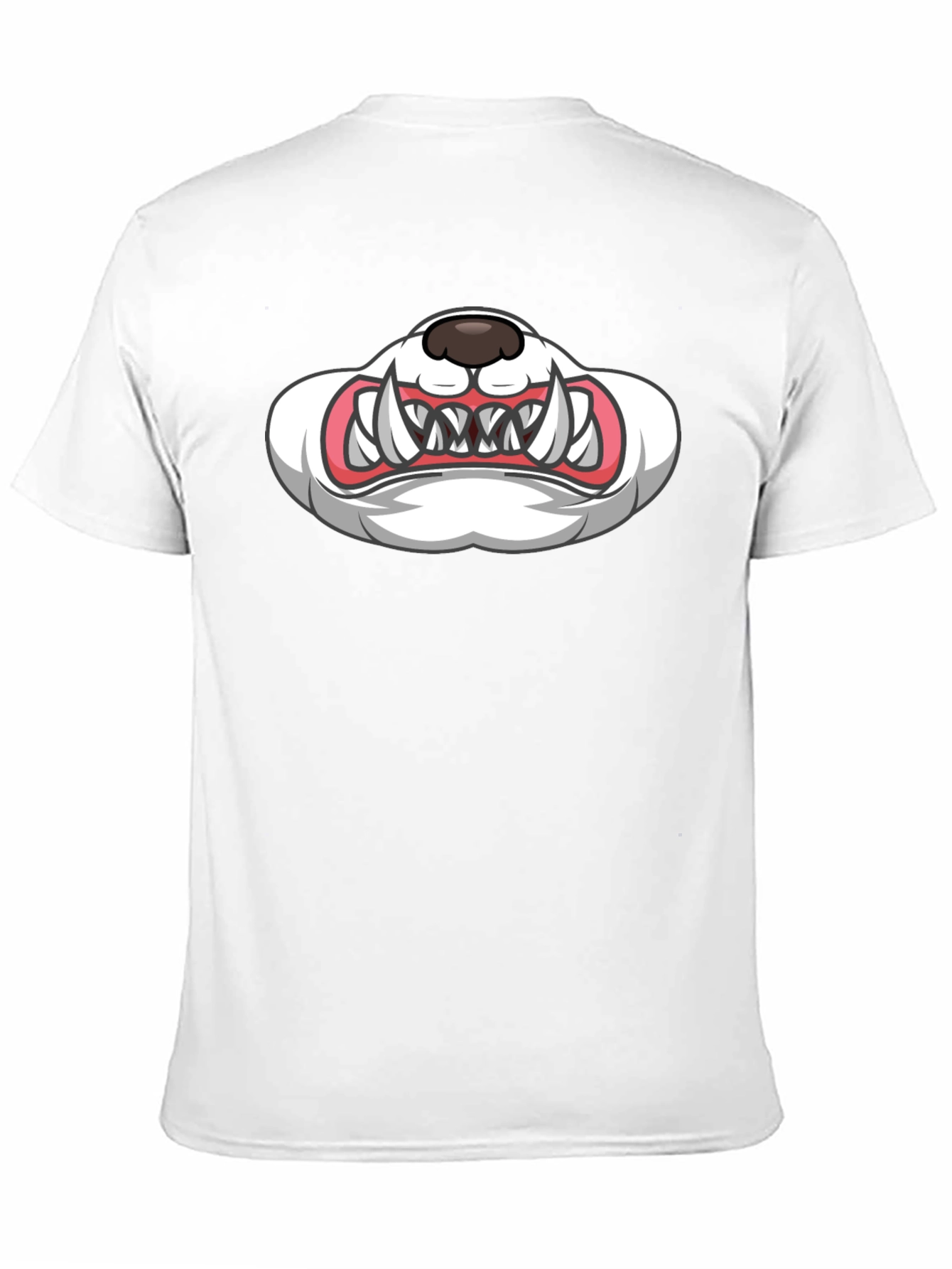 Cartoon Monster Mouth Graphic Black T-Shirt