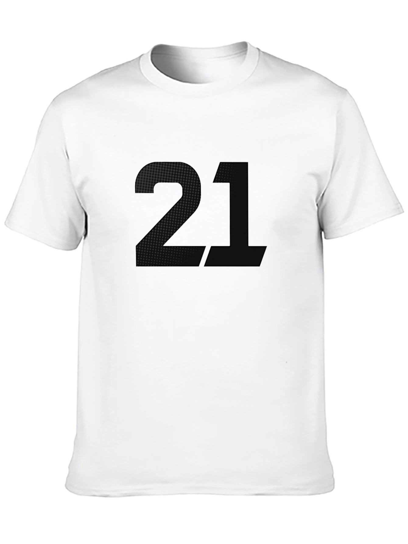 Black Graphic Tee - Number 21 Design
