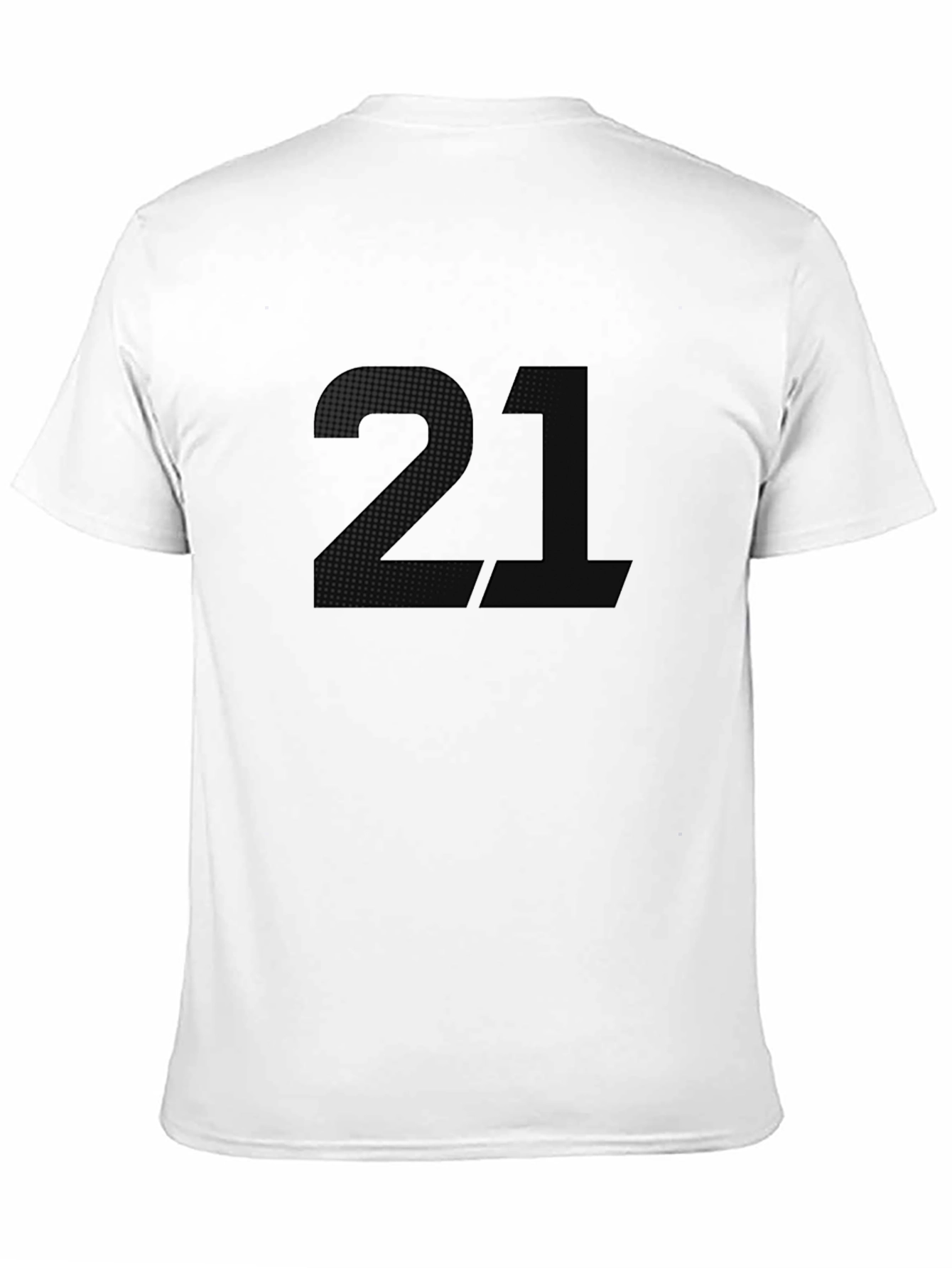 Black Graphic Tee - Number 21 Design