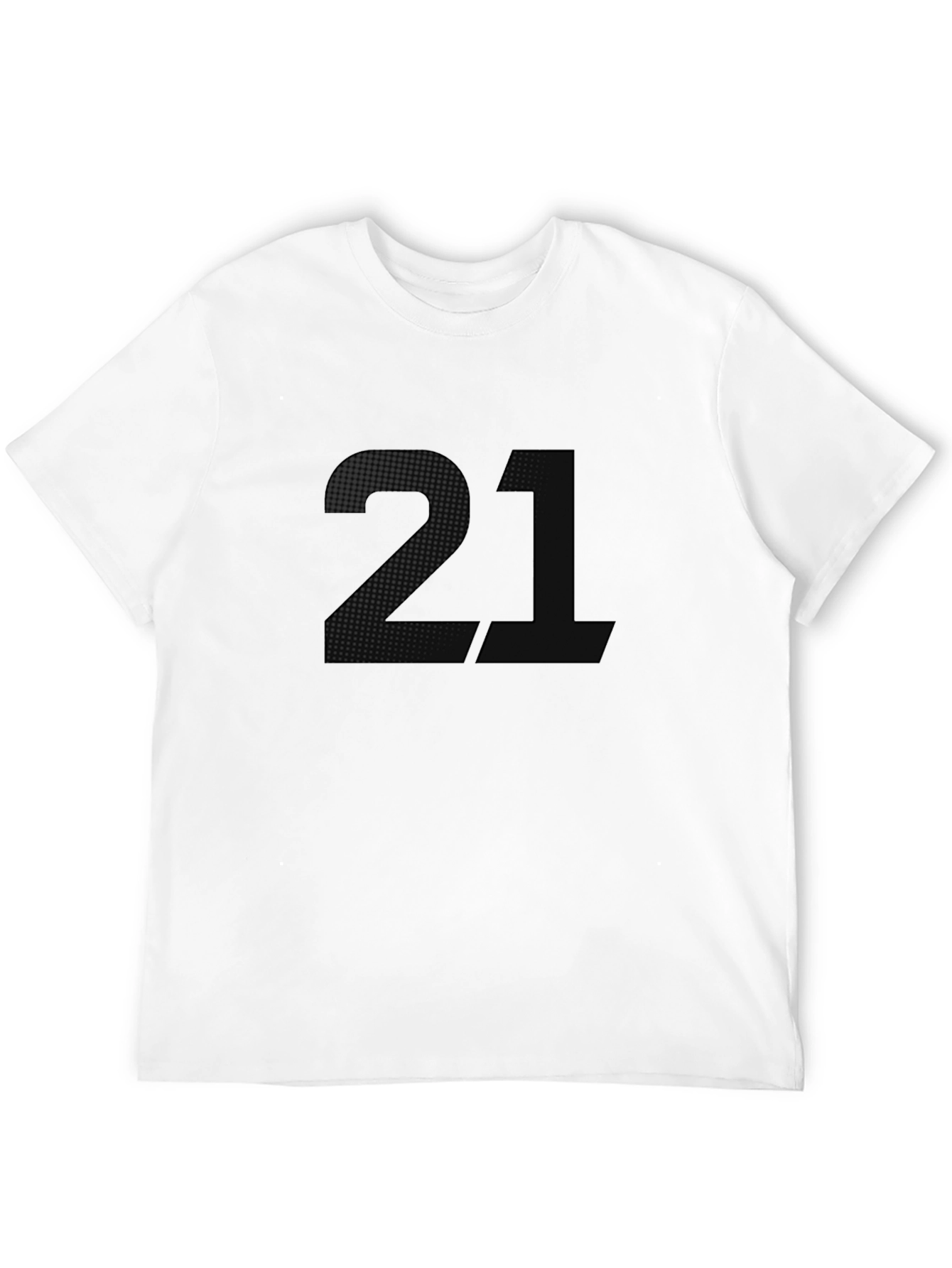 Black Graphic Tee - Number 21 Design