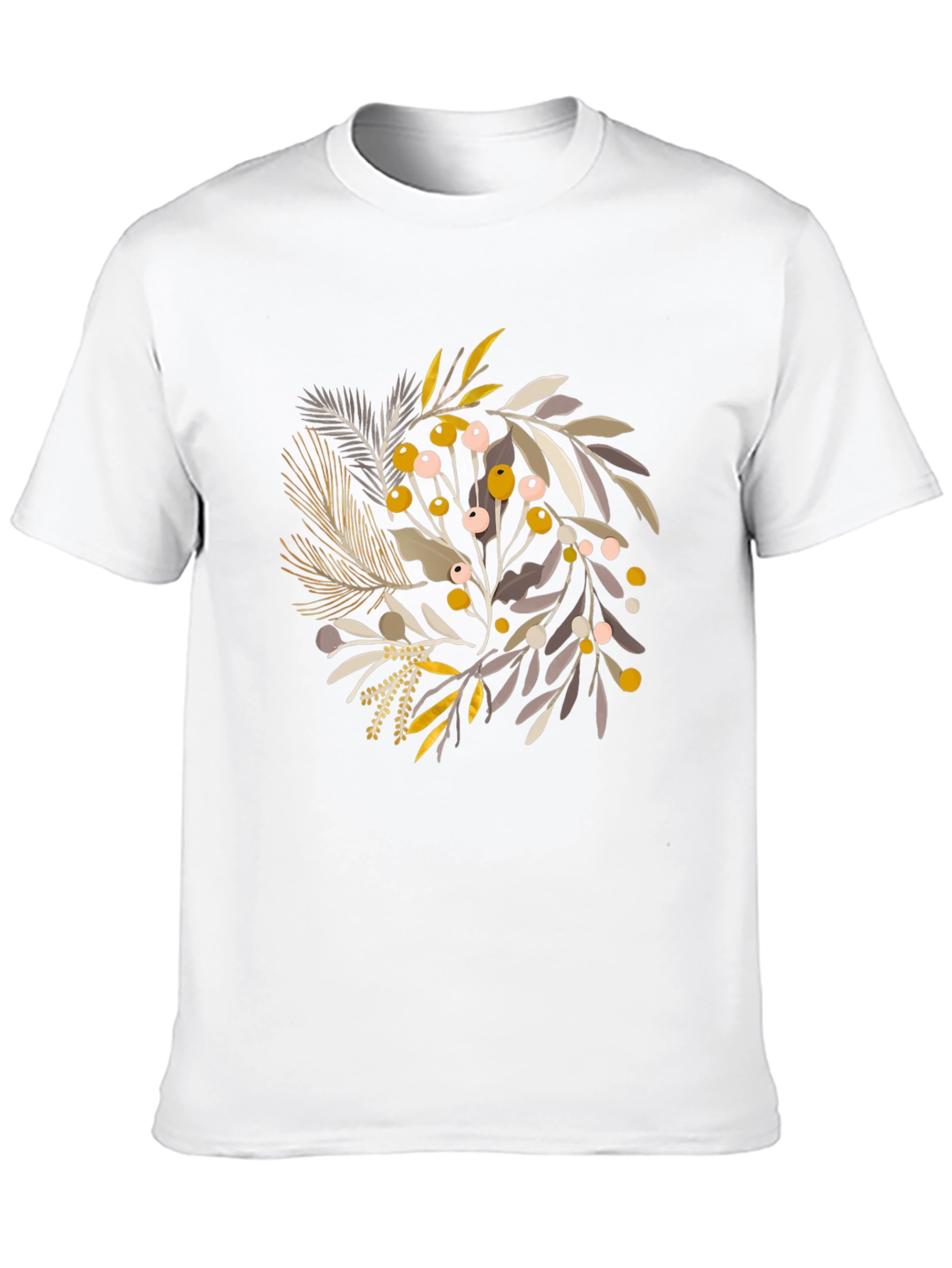 Botanical Print Crew Neck Tee