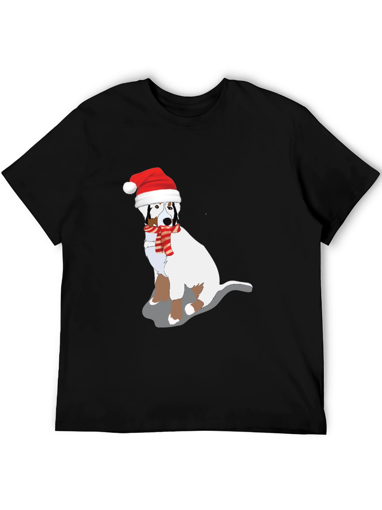 Christmas Dog Graphic Tee - Festive Holiday Shirt