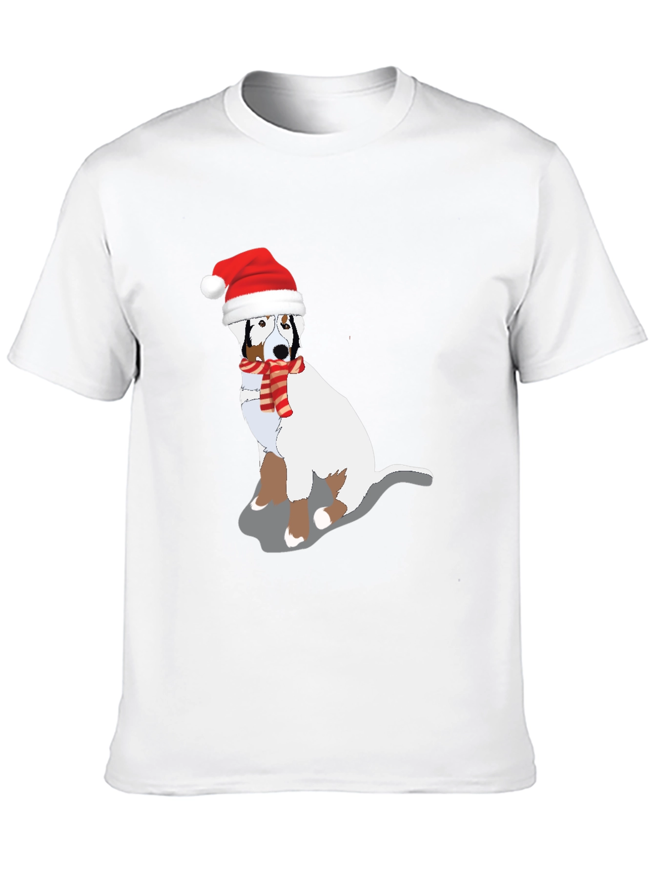 Christmas Dog Graphic Tee - Festive Holiday Shirt