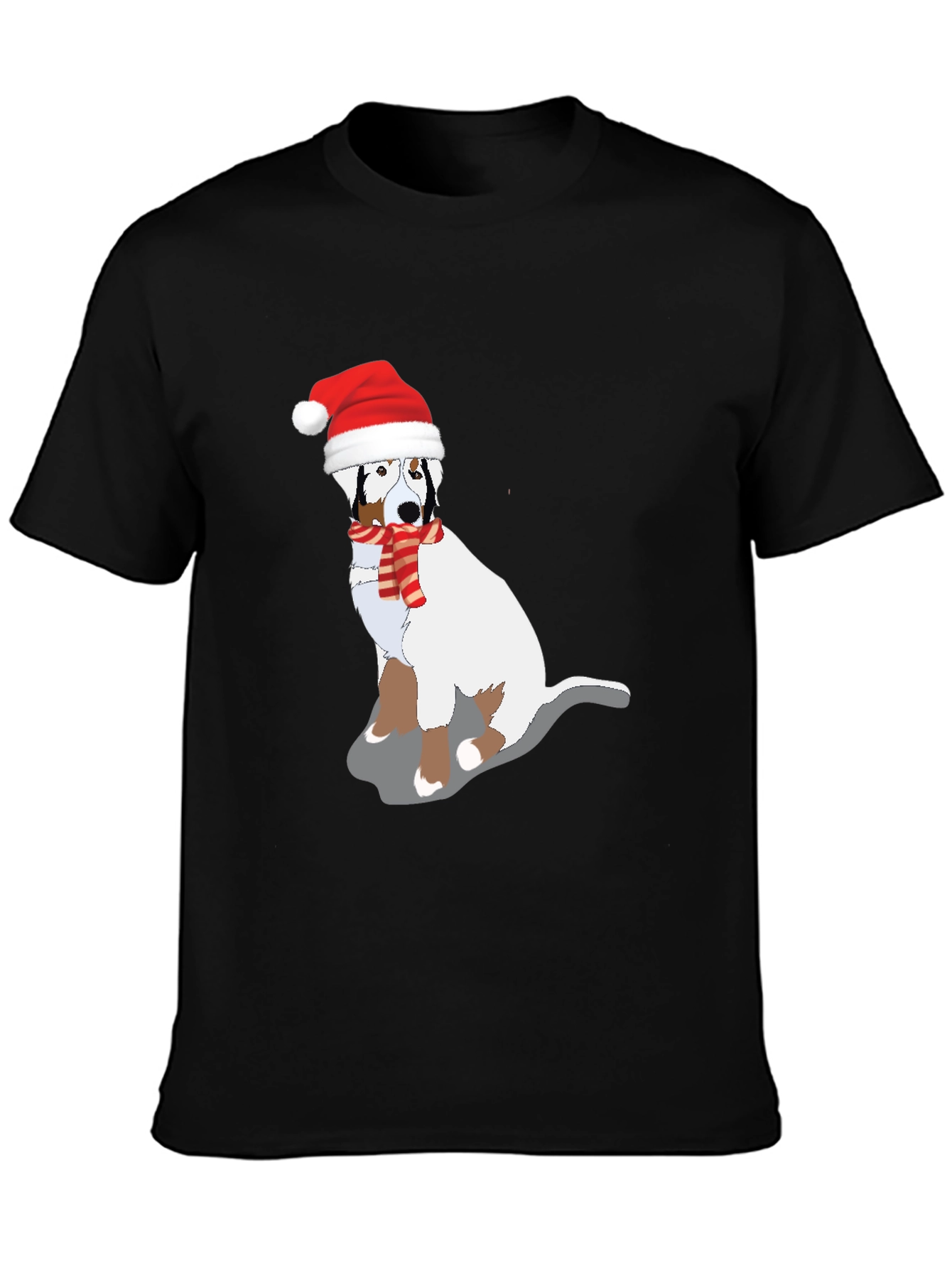 Christmas Dog Graphic Tee - Festive Holiday Shirt