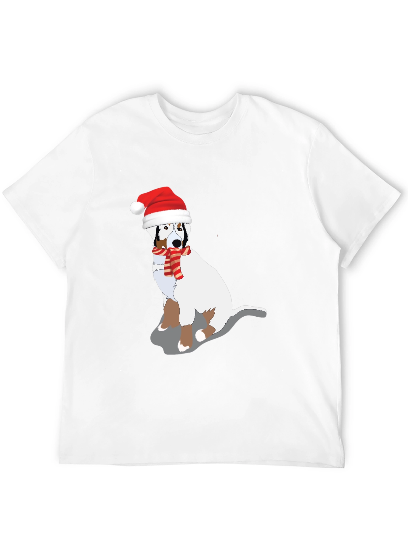 Christmas Dog Graphic Tee - Festive Holiday Shirt