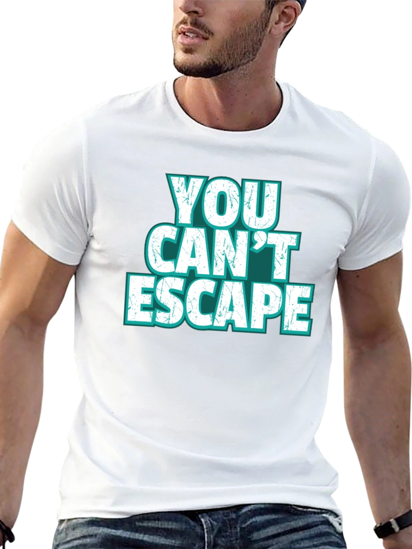 You Cant Escape Graphic Tee - Bold Statement Shirt