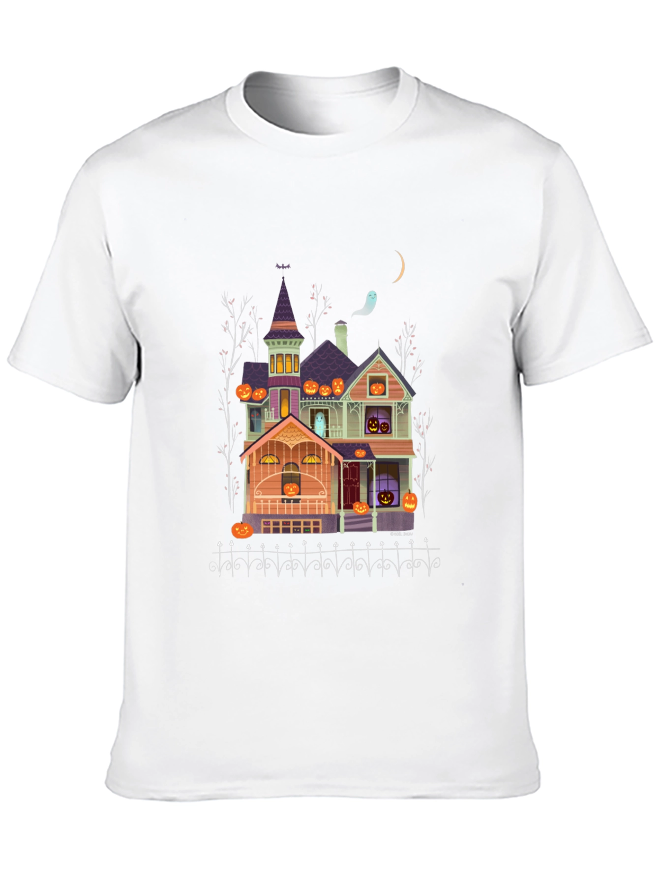 Halloween Haunted House T-Shirt - Spooky Season Apparel