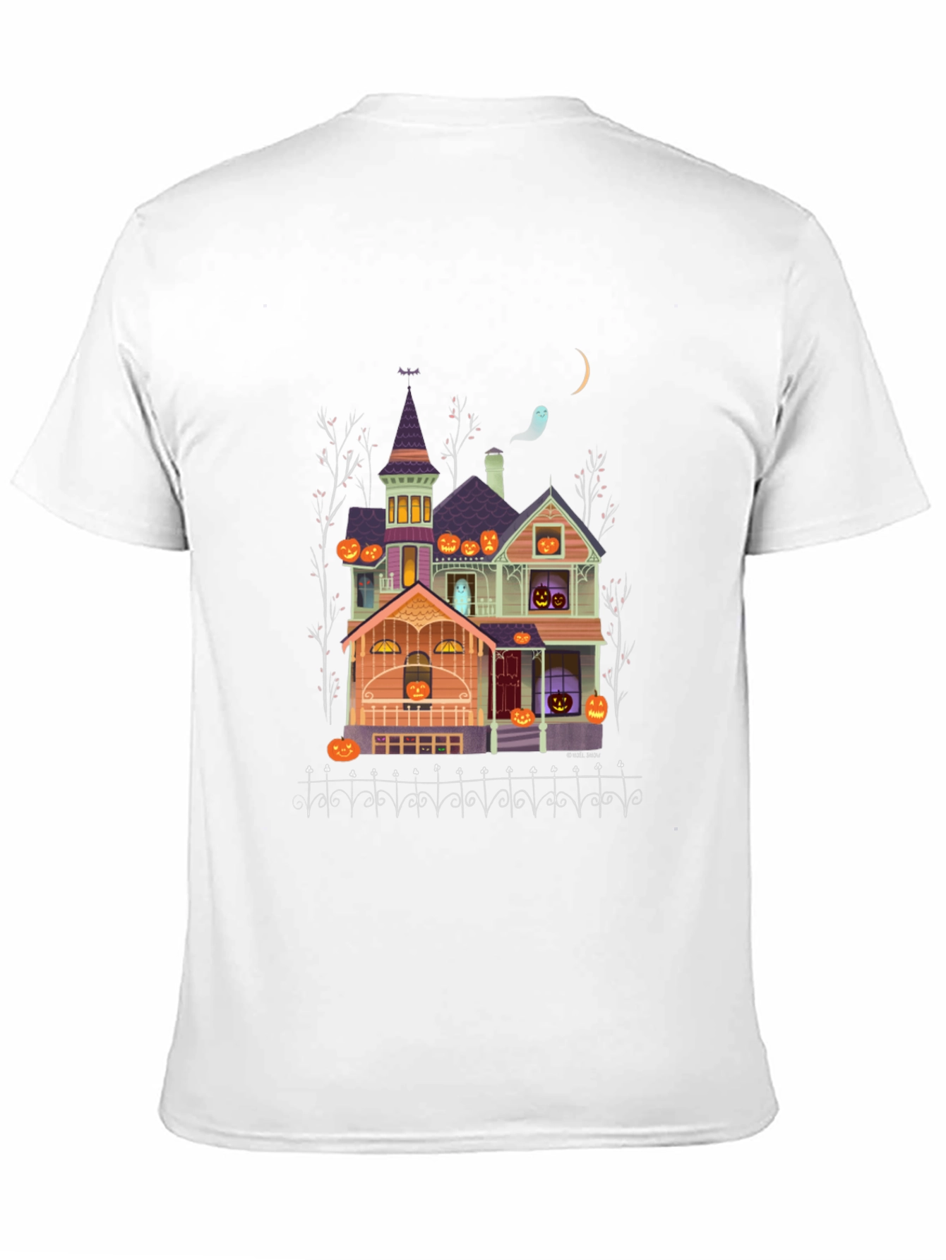 Halloween Haunted House T-Shirt - Spooky Season Apparel