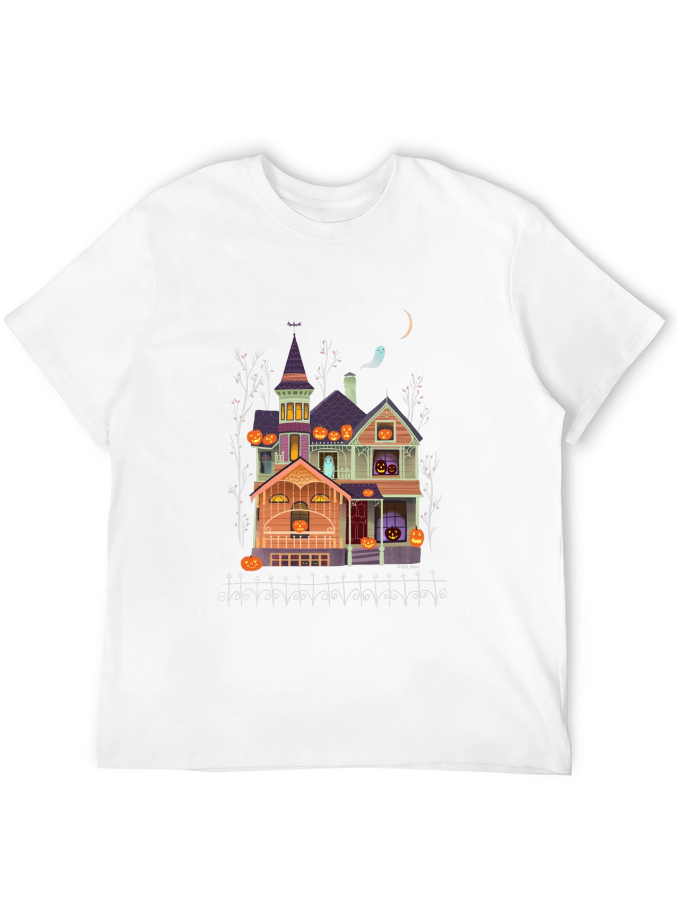 Halloween Haunted House T-Shirt - Spooky Season Apparel