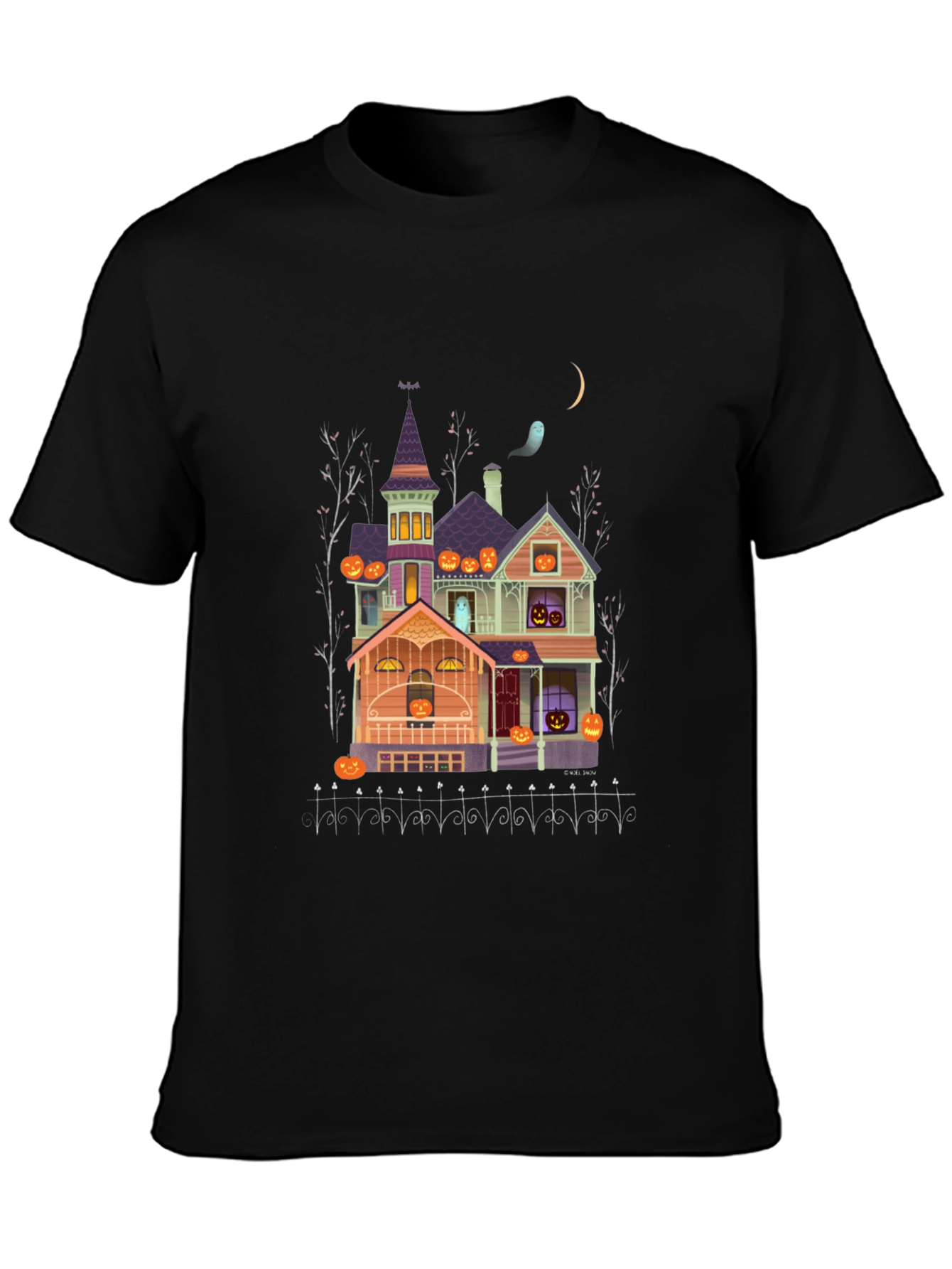 Halloween Haunted House T-Shirt - Spooky Season Apparel