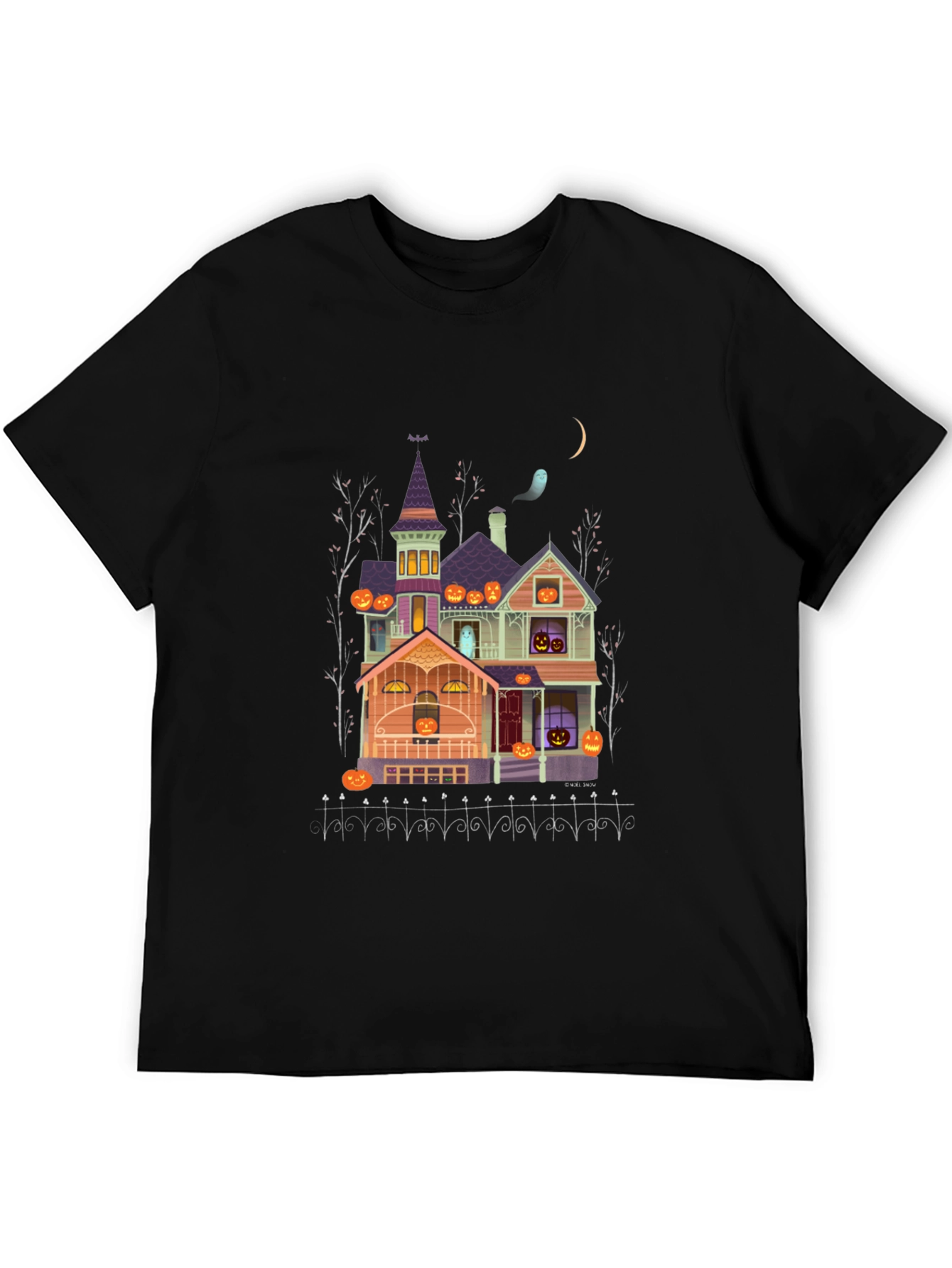 Halloween Haunted House T-Shirt - Spooky Season Apparel