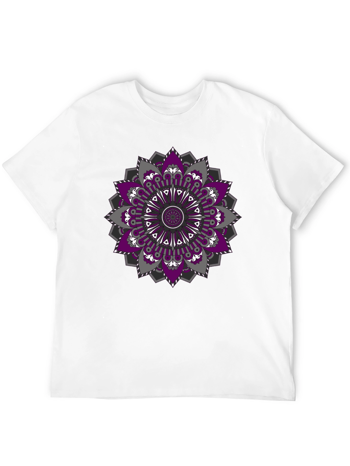 Mandala Print Black T-Shirt