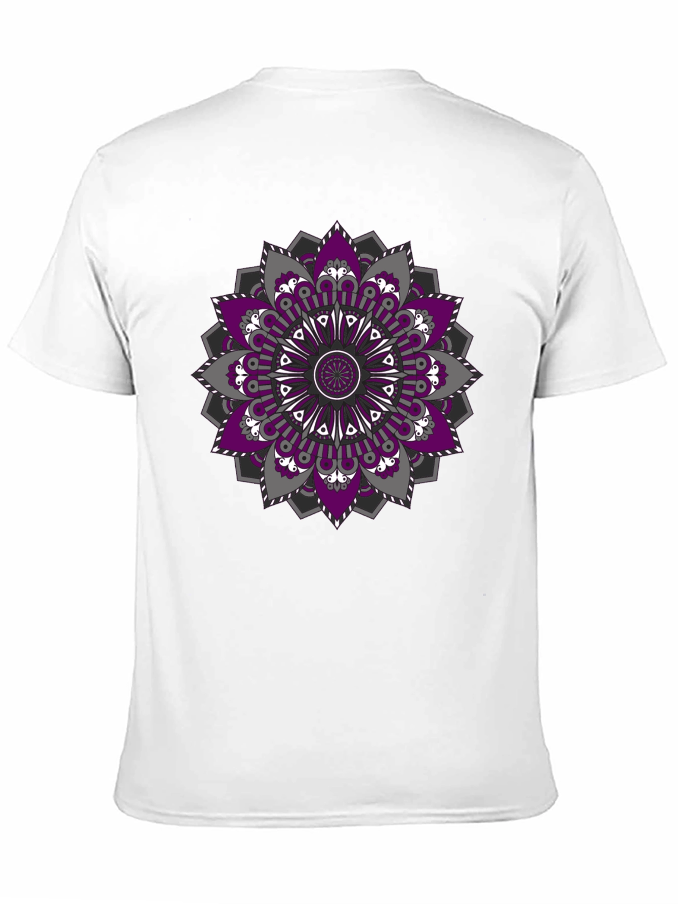 Mandala Print Black T-Shirt