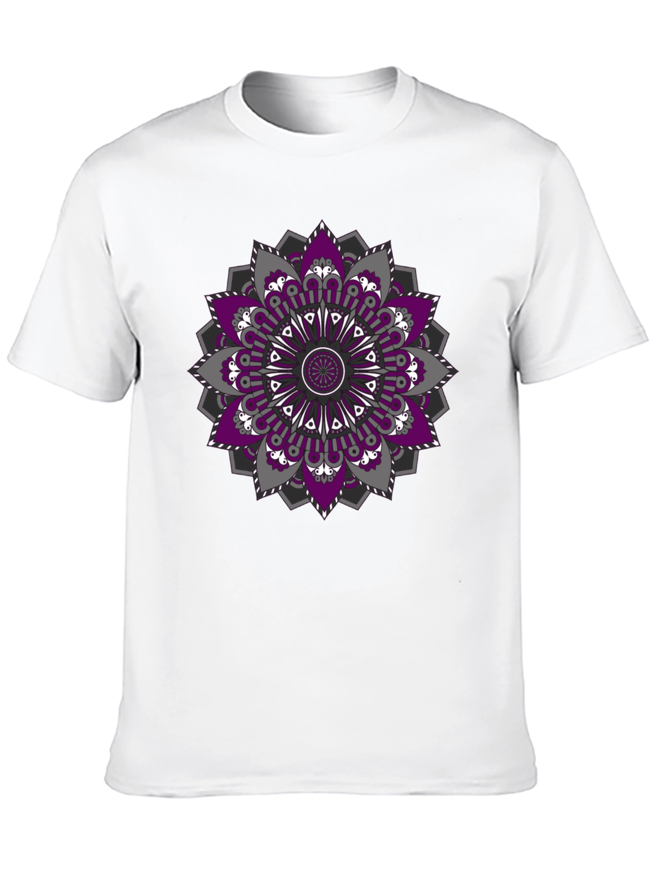 Mandala Print Black T-Shirt