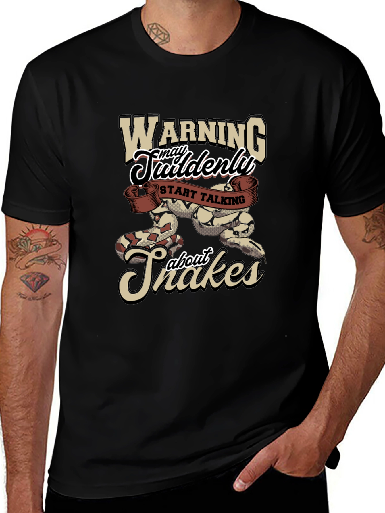 Warning May Suddenly Start Talking About Snakes T-Shirt