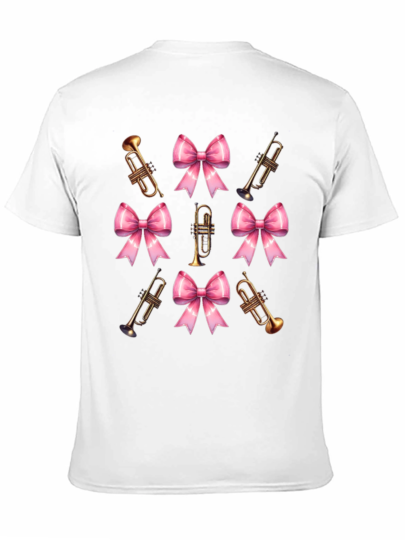 Trumpet & Bow Graphic Tee - Black Cotton Blend