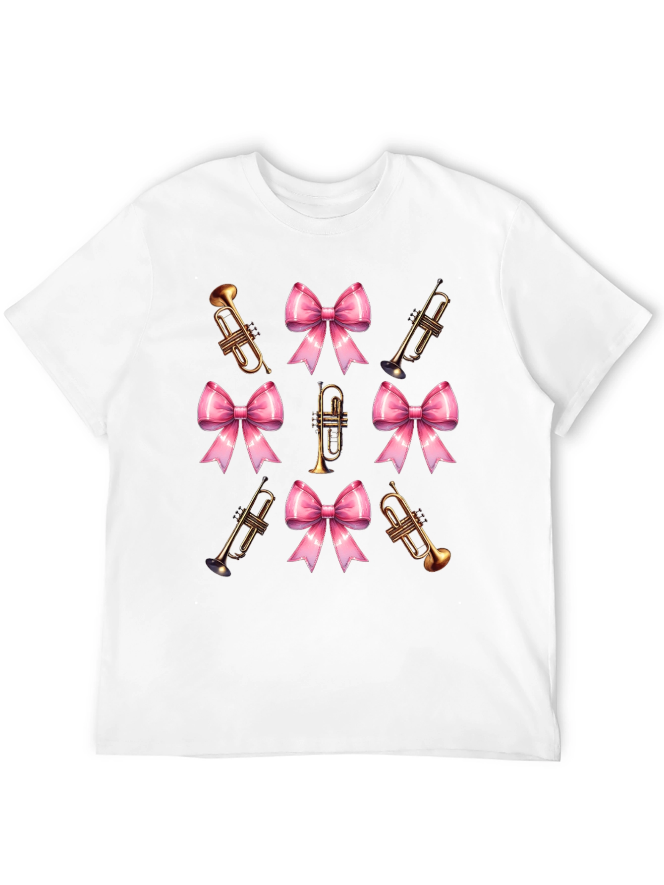 Trumpet & Bow Graphic Tee - Black Cotton Blend