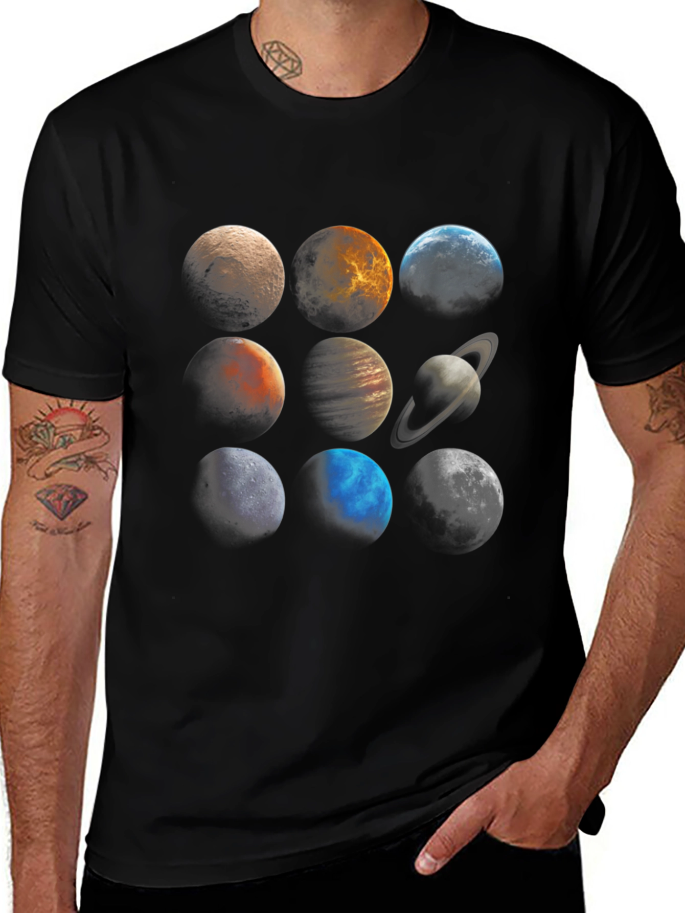 Planetary System Graphic Tee - Unisex Black T-Shirt