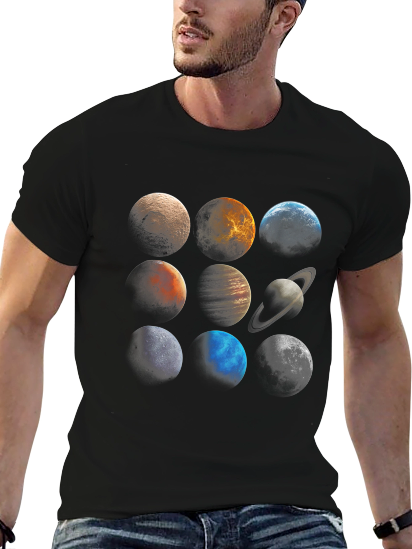 Planetary System Graphic Tee - Unisex Black T-Shirt