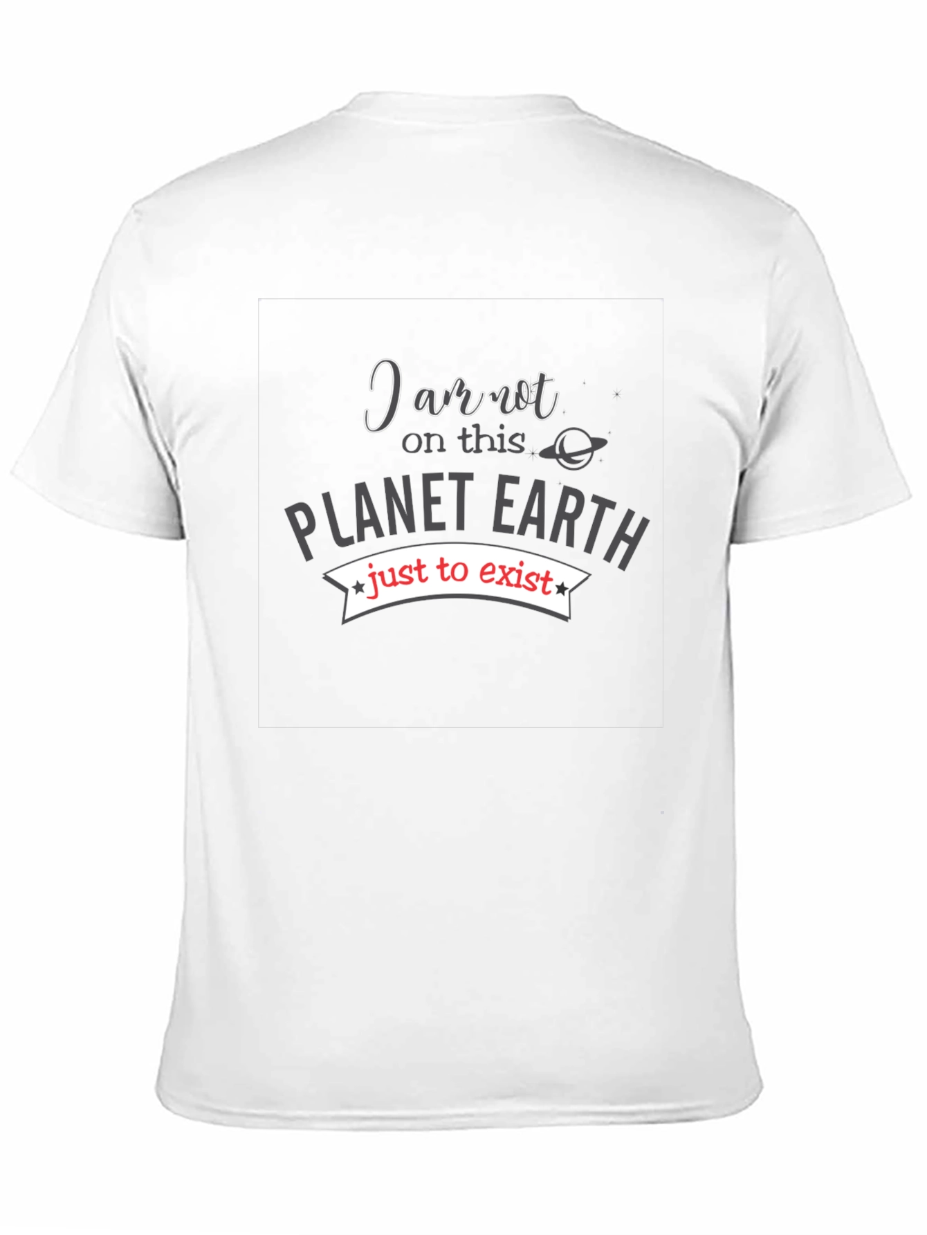 Planet Earth Exist Black Graphic Tee