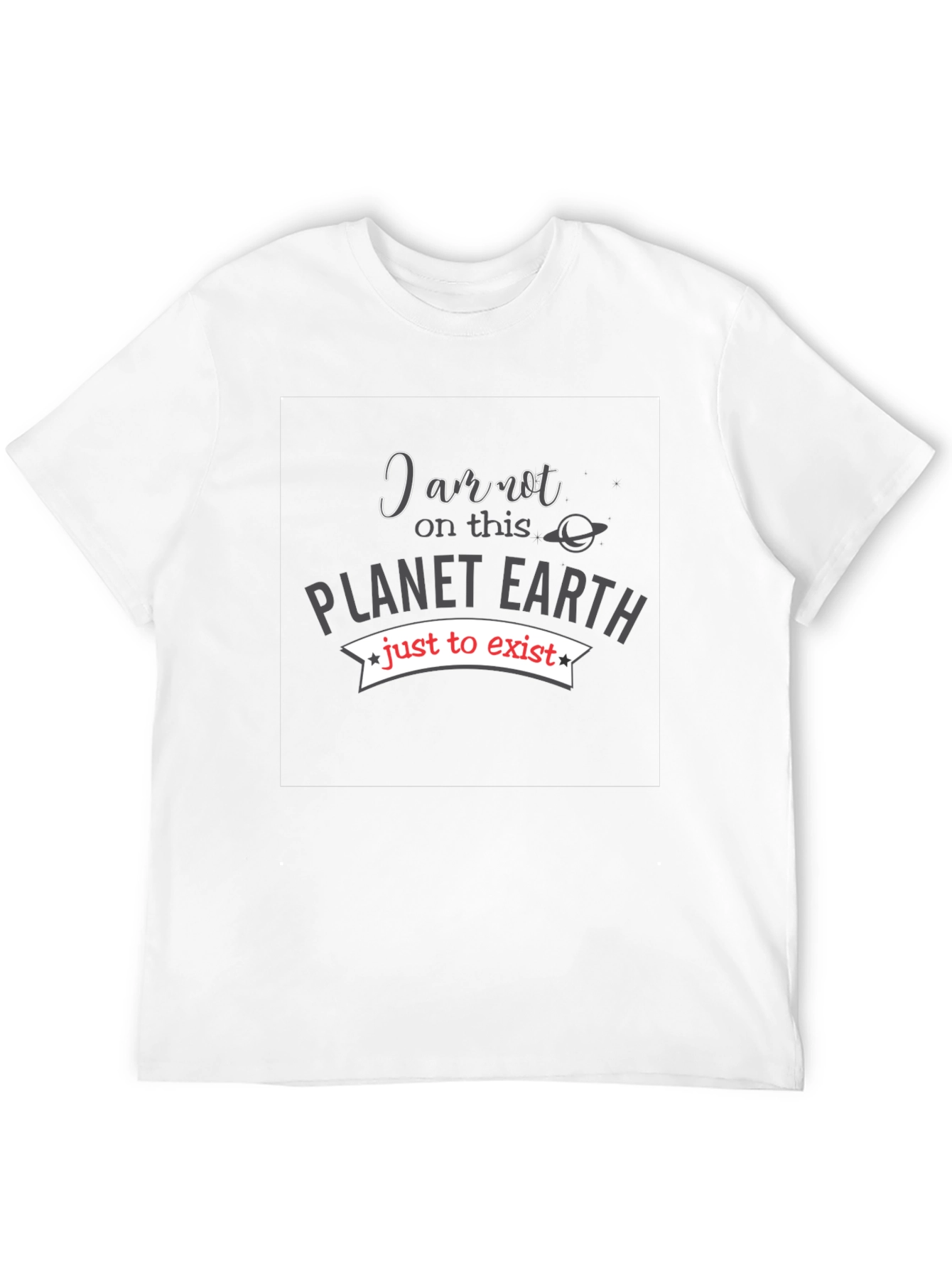 Planet Earth Exist Black Graphic Tee