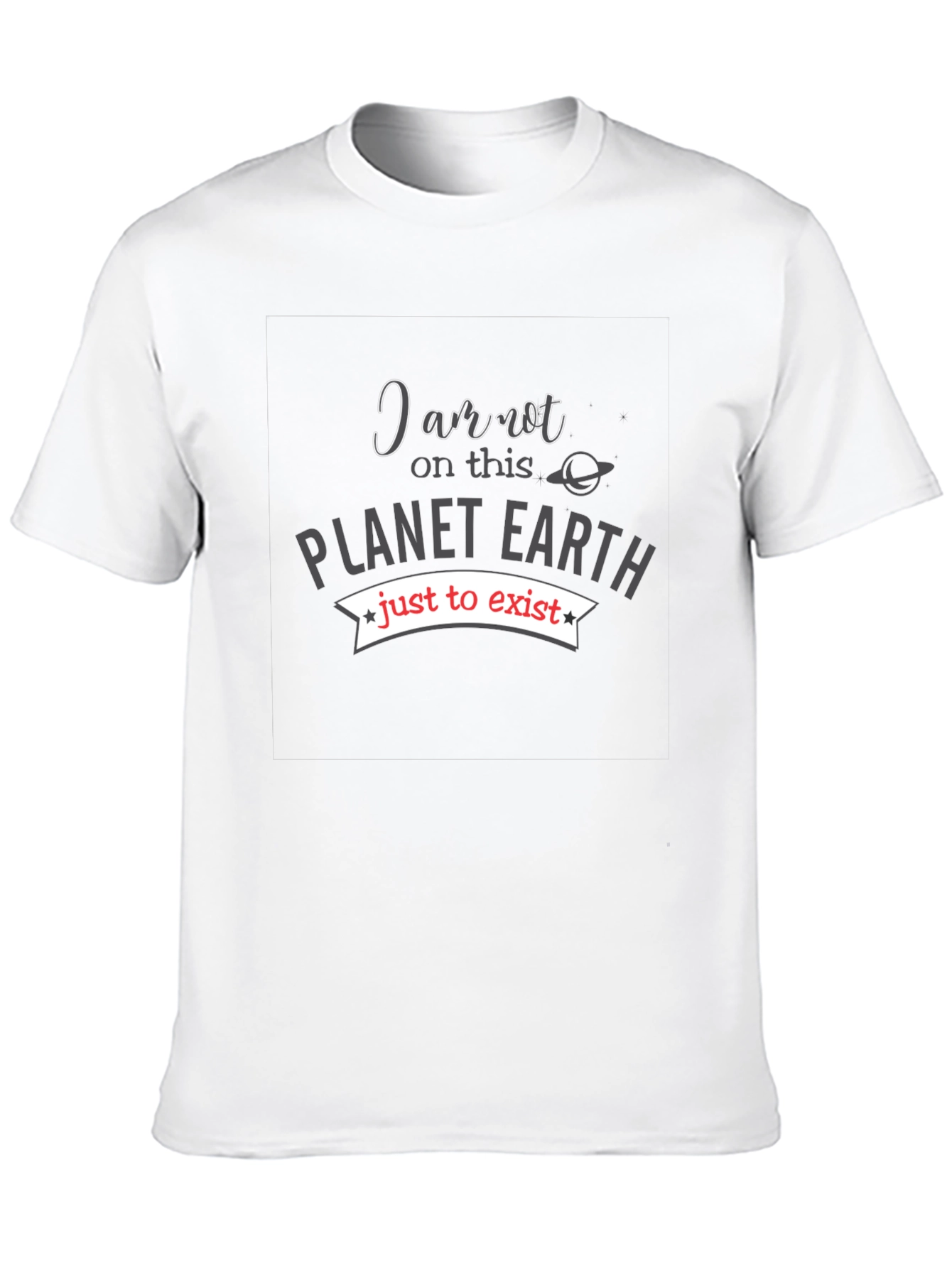 Planet Earth Exist Black Graphic Tee