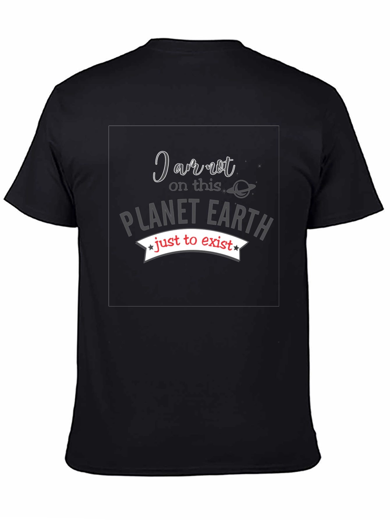 Planet Earth Exist Black Graphic Tee