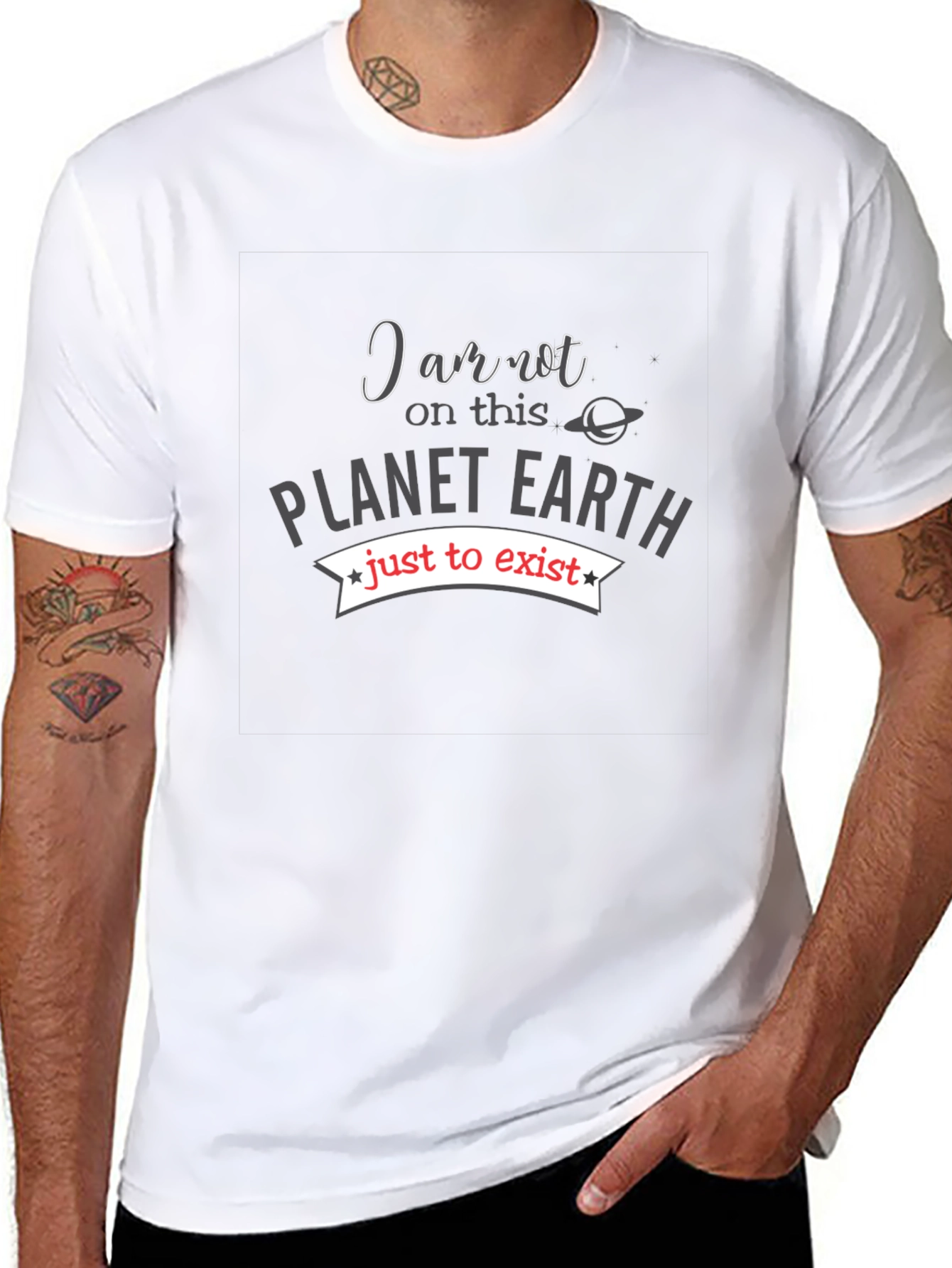 Planet Earth Exist Black Graphic Tee
