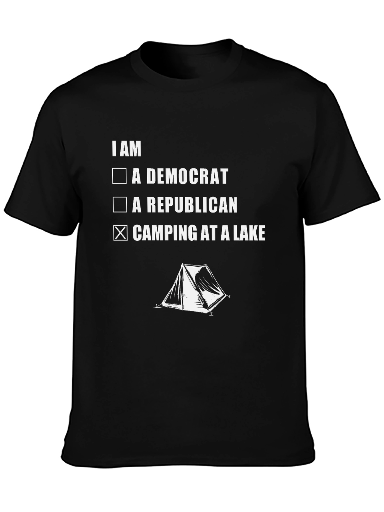 Camping at a Lake Graphic Tee