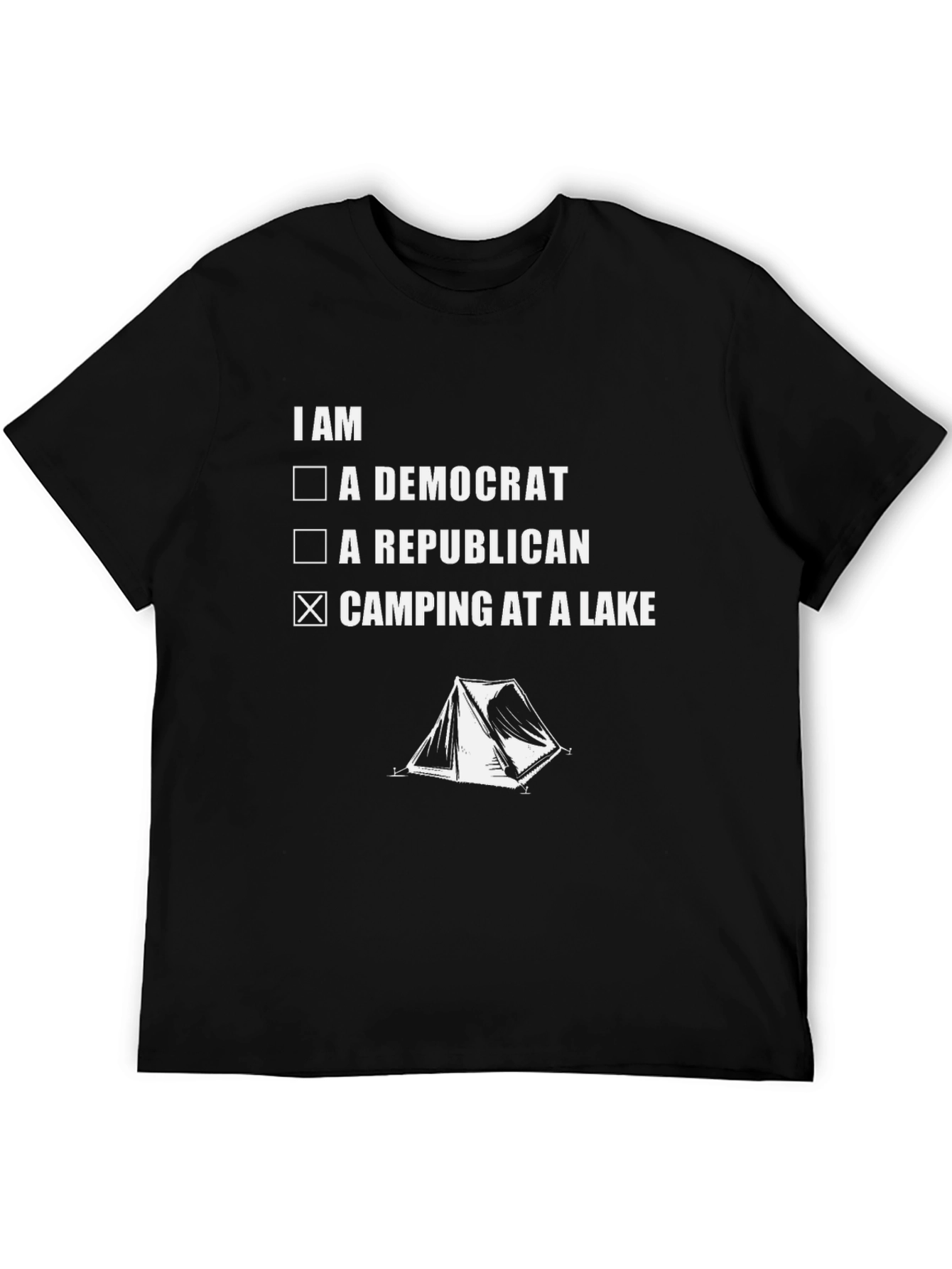 Camping at a Lake Graphic Tee